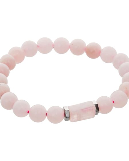 Rose Quartz Tumbler Bracelet for Women Men's Gifts - Protection Healing Crystal Bracelet - 8mm Gemstone Beaded Adjustable
