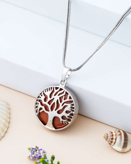 Crystal Tree of Life Pendant Simple White crystal Mineral Jewellery for Men Women Pendulum Necklace Family Tree Necklace Tree of Life Gemstone White crystal