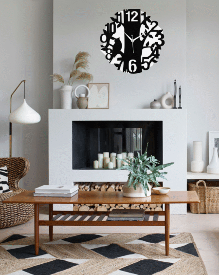 Wooden Silent Non-Ticking Wall Clock for Home Stylish Latest Designer Wall Clock for Home Living Room Bedroom Office Hall