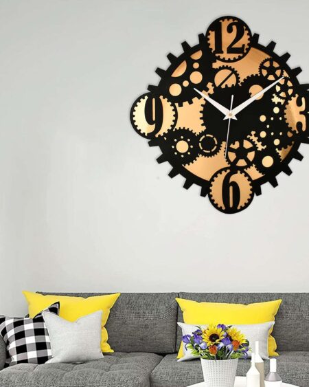 Wooden Silent Non-Ticking Wall Clock for Home Stylish Latest Designer Wall Clock for Home Living Room Bedroom Office Hall