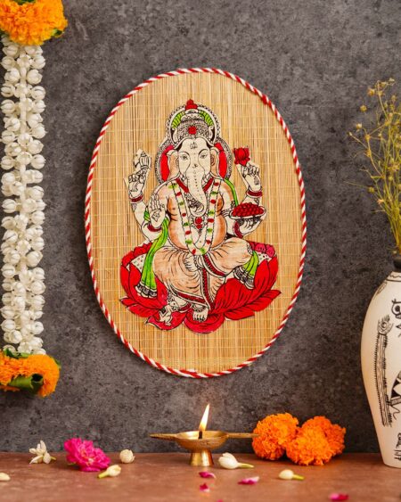 Bamboo Hand Crafted Wall Hangings Of Ganesh Ji For Home Decor | Ideal Gifts For Wedding And Festival